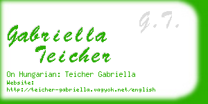 gabriella teicher business card